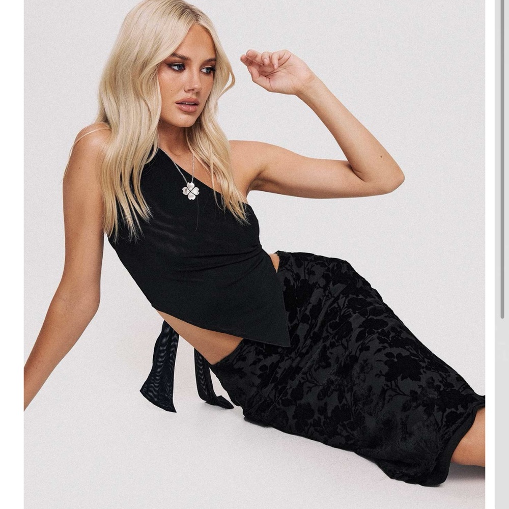 Princess Polly mesh one shoulder tie top NWT!!!